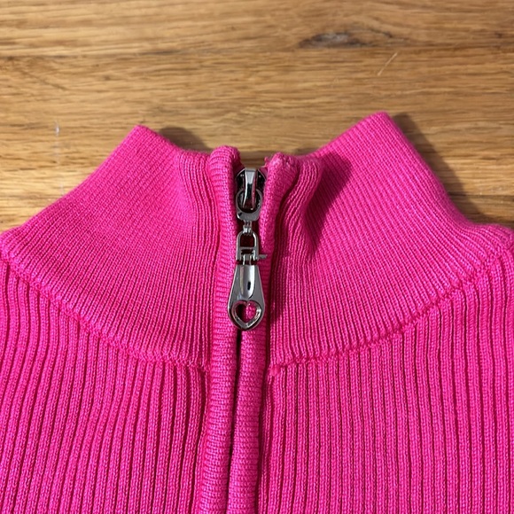 Pink Sweater - Quarter Zip - Long Sleeves - S - Picture 4 of 9